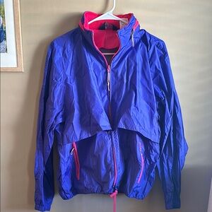 Vintage Women's Purple and Pink Windbreaker Jacket